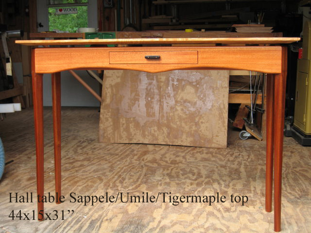 custom wood hall table or sofa table