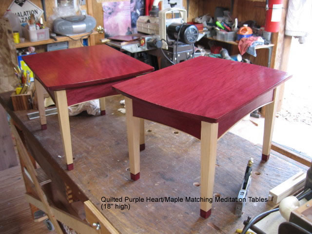 custom wood meditation tables altars
