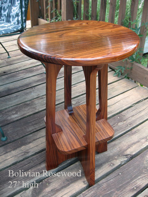 Brazilian Rosewood custom wood end table
